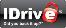 iDrive online backup.  Safe, secure, reliable.